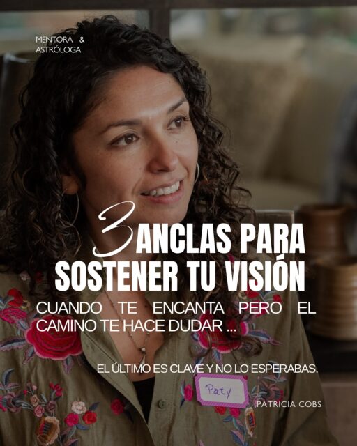 🎯Cuando tu VISIÓN te encanta pero el camino te hace dudar…
Siempre aparecerán desafíos, la opinión de otros que te hace dudar, miedos o inseguridades.

Es muy normal!! 
Por eso es clave tener ANCLAS ⚓️ que te ayuden a sostener tu visión en esos momentos…

🌟En mi camino para lograr la Visión que me propuse en 2020 descubrí que estás 3 anclas han sido mi brújula, te las comparto porque me han sostenido en mis tormentas y puede que te ayuden también.

¿Cuál de estas 3 anclas sientes que necesitas fortalecer? 
¿Tienes otras?

#vision 
#mentoria 
#propósito 
#autoconocimiento 
#liderazgo 
#astrología